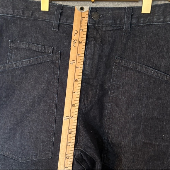 Nili Lotan Shon Denim Barrel Leg Tapered Crop Jean Pant- Size 28 Indigo Rinse - Picture 7 of 13